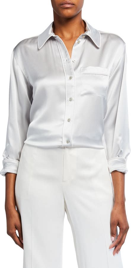 burberry carlota shirt|Burberry Carlota Piped Satin Shirt .